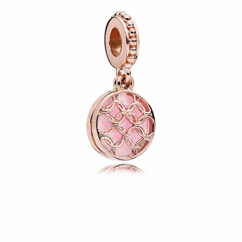 Pandora Rose™ Pattern Of Love Dangle Charm - Pandora Rose/Enamel/Pink - Canada | UH1921HA